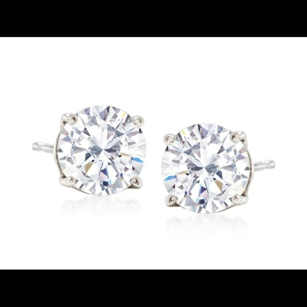 2 ct. Semi Precious Stone Brilliant Solitaire Earrings